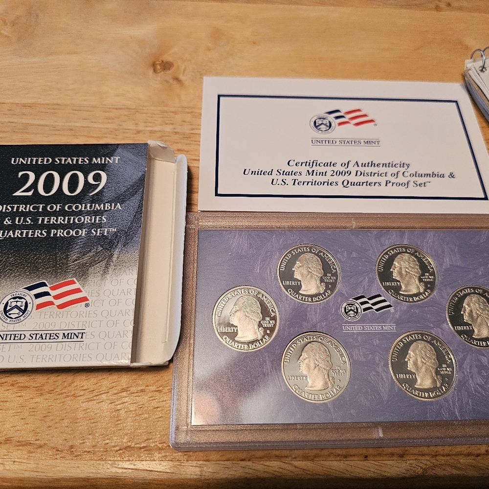 UNC US Mint District of Columbia & US Territories Quarters Proof Set (6)